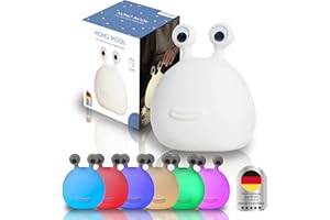 ‎MEGALIGHT MegaLight LED Nachtlicht Kinder | Nachtlicht Baby ohne verschluckbare Kleinteile | Stilllicht dimmbar | Nachtlampe für Kinderzimmer Touch USB | Momo Moon