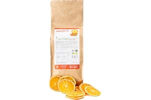 Biocal® - Fette di arancia disidratata naturali per cocktail, gin tonic, garnish decorativi e cucina creativa, ideali come aromi per gin tonic e spezie per cocktail - 180g