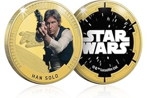 FANTASY CLUB Moneta Star Wars – Episode IV – oryginalna trylogia – Han Solo – limitowana edycja, moneta kolekcjonerska/medal w kolorze złotym