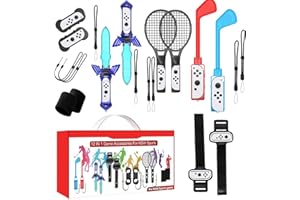 ARIKROII 12 in 1 Switch Sports Accessories Bundle ,2025 Family Party Pack Game Accessories Set Kit for Nintendo Switch & OLED Sports Games,Storage and Organizer for Switch Sports Games