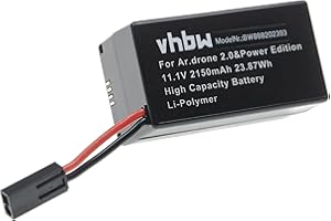 vhbw Batería Recargable Compatible con Parrot AR.Drone 2,0, 2.0 Elite Edition dron, multicóptero, cuadricóptero (2150 mAh, 11,1 V, polímero de Litio)