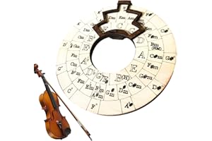 TECKEY Chord Wheel, Wooden Circle of Fifths Wheel, Guitar Chord Chart for Songwriters, Teachers and Musicians, Musical Educational Tool Expands Your Playing Ability, Song Writing and Music Exploration