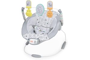 Bright Starts, Hamaca Winny de Puh Classic Pals, de la Colección Disney Baby, con Vibración, Melodías y Juguetes, Unisex, 0-6 Meses