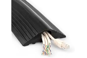 HOMRY TR-Tools Cable Protector Black Rubber Floor Cover -1m (20) mm (1 metre)