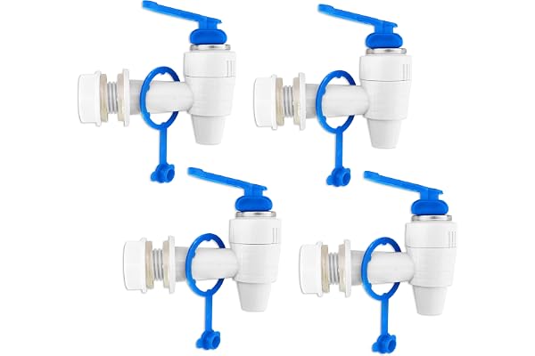 Konvio Neer Plastic Tap Suitable For All Ro Water Purifier, Water Filter And Gravity Filter (Set Of 4) , White