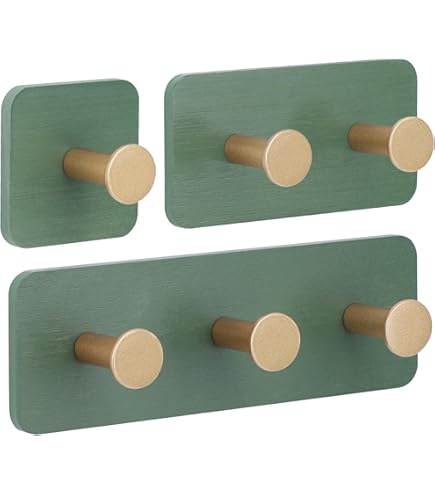 Bambus Handtuchhaken 2 Stück - Selbstklebende Wandhaken Aus Edelstahl & Bambus