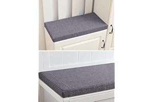 PING BU Cuscino per panca da giardino, 2/3 posti, per esterni e interni, per sedie da pranzo, 100/120 cm, cuscino per dondolo (80 x 40 x 5 cm, colore: grigio scuro)