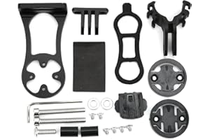 ‎DILWE Uchwyt Rowerowy Homputer, CNC Alu, Z Przodu Komputer Rowerowy Zamontuj Rower GPS Rozszerzony Uchwyt do Komputera Rowerowego Edge(czarny)