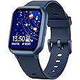 Kids Smart Watch for Boys,IP68 Waterproof Kids Fitness Tracker Watch with 1.5 Inch DIY Face,Heart Rate Sleep Monitor,19 Sport Modes,Calories Counter,Alarm Clock,Great Gifts for Children 6+ (Blue)