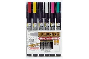 GSI CREOS Mr. Hobby Gundam Marker AMS-110/GMS-110 Hososaki typ cienka krawędź zestaw 1 (6 kolorów)