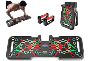 CRAZYROPE Tabla de flexiones plegable 41 en 1 con contador, tabla ancha para flexiones con mango para entrenamiento muscular y entrenamiento de fuerza, 41 posiciones combinadas