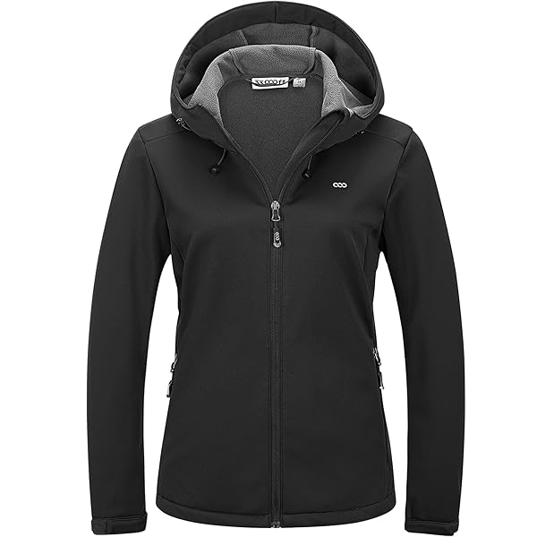 33,000ft Softshelljas voor dames, met fleece gevoerd, waterdicht, functionele jas, fietsjack met capuchon, winddicht, overgangsjas, windbreaker voor fietsen, wandelen, wijnrood, 46