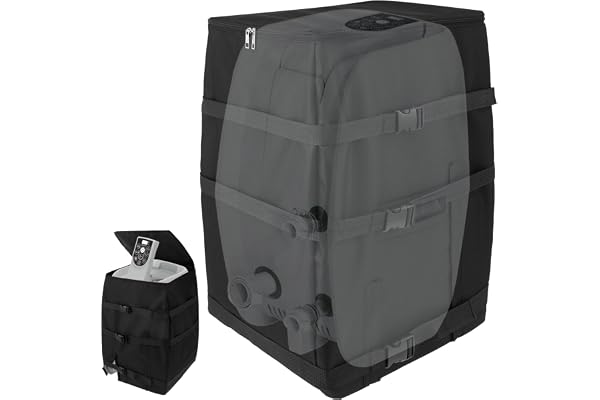 Housse robuste, imperméable et anti-poussière pour pompe de chauffage de jacuzzi, spa et baignoire, 42,9 x 38 x 53,8