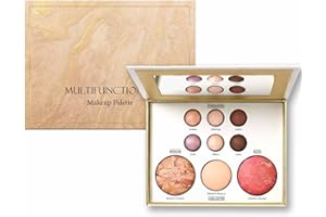 SHEBEEDO All-in-One Baked Starter Makeup Palette Kit,Baked Makeup Palette with Bronzer, Blush, Highlighter & 6 Eyeshadows,Makeup Gift Set for Mature Skin,Travel-Friendly Makeup Set,Full Size Makeup Kit