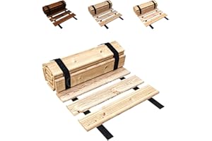 Floranica Sentiero da Giardino gradini Decorativi in Legno Assi di Legno larice Piastrelle per Esterno per Il Giardino, Balcone Larghezza 30cm Lunghezza in Metri Colore: Naturale