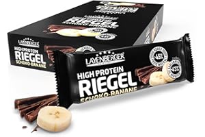 ‎LAYENBERGER Layenberger High Protein Riegel - Fitness Power Bar, viel Eiweiß, wenig Zucker - 18er Pack (18 x 35 g) - Schoko-Banane