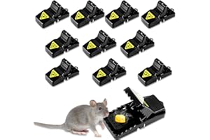 WDJLNZB 10 Stück Mausefalle, Schlagfalle Rattenfalle aus Hochfestem ABS-Kunststoff, Robust und Langlebig, Wiederverwendbare Mausfallen für Drinnen und im Garten