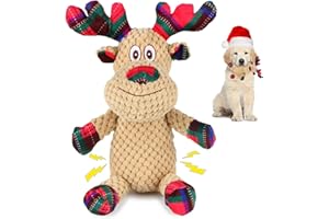 FRBYVAD Hundespielzeug Weihnachten Geschenke für Welpen Kleine Große Hunde. Plüsch Welpenspielzeug, Interaktives Hundespielzeug Quietschend, Kauspielzeug Hund, Robuster Hunde Spielzeug für gegen Langeweile.