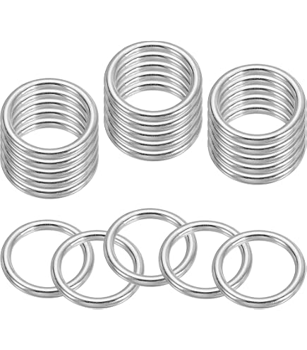 PATIKIL Metal O Rings - Zinc Alloy Seamless Welded Round Rings For Crafts, Belts, Keychains - View #14