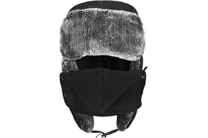 YJZQ Chapka Montagne Enfant Bonnet Hiver de Russie Chapeaux Imperméable Enfants Cagoule Chaude Couvre Visage pour Cyclistes Ski Randonnée Montagne Anti Vent Neige Froid