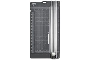 Vaessen Creative Papierschneider mit Falzbrett 15 x 30,5 cm Anthrazitgrau - Papierschneidemaschine für im Office und Scrapbook Zubehör für Karten Basteln - Papier und Tonkarton bis zu A3-Format