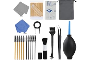 Bigqin 12-teiliges Kamera Reinigungsset, Tastatur Reinigungsset, PC Gadgets Objektiv Reinigungssets für Kameras, Phones, Tastaturen, Mobiltelefone, Digitalkameras