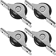 Angoily 4PCS Sliding Door Track Wheel, Sliding Track Roller, Metal Barn Door Rollers Barn Closet System Home Kit