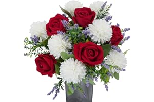 LXYANW Conjunto Ramo Flores Seda Rosas, Ramos de Flores Artificiales Margarita Flores Decorativas para Banquete Boda Partido Centros de Mesa El arreglo Floral Inicio Cocina Decoración