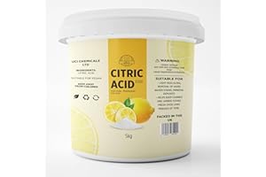UCI CHEMICALS Citric Acid 5 Kg Bucket Food Grade Bath Bomb, Cleaning, Descaling and Food preserving 5 kg