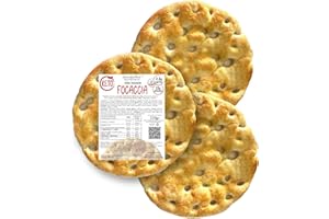 3 KETO FOCACCE Line@diet | 3 confezioni di focaccia artigianale da 220g ad alto contenuto di PROTEINE | 2,8% carboidrati, 44g di proteine, 0 zuccheri