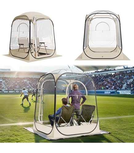 GYMAX Transparentes Pop-up-Zelt – Für 5–6 Personen, Durchsichtiges Kuppelzelt Mit Tragetasche, Wetterfest, Inkl. Heringe & Abspannleinen GYMAX Transparentes Pop-up-Zelt – Für 5–6 Personen, Durchsichtiges Kuppelzelt Mit Tragetasche, Wetterfest, Inkl. Heringe & Abspannleinen