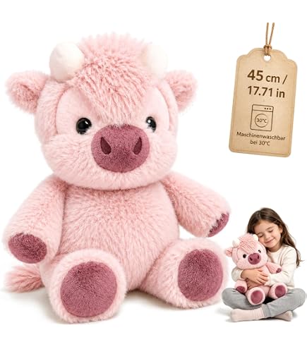 Peluche Vache Highland, 45 Cm Doudou Vache Doux, Animal En Peluche Pour Garçon Et Fille, Cadeau D'Anniversaire Et Décoration De Chambre, Rose Peluche Vache Highland, 45 Cm Doudou Vache Doux, Animal En Peluche Pour Garçon Et Fille, Cadeau D'Anniversaire Et Décoration De Chambre, Rose