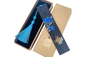 HeyMila - Marque-page en Bois Artisanal | Cadeau Idéal pour Adieu de Collègues, Changement d'Emploi, Retraite | Parfait pour Hommes, Femmes, Diplômés, Employés, Educateurs, Enseignants | Motif Pivoine