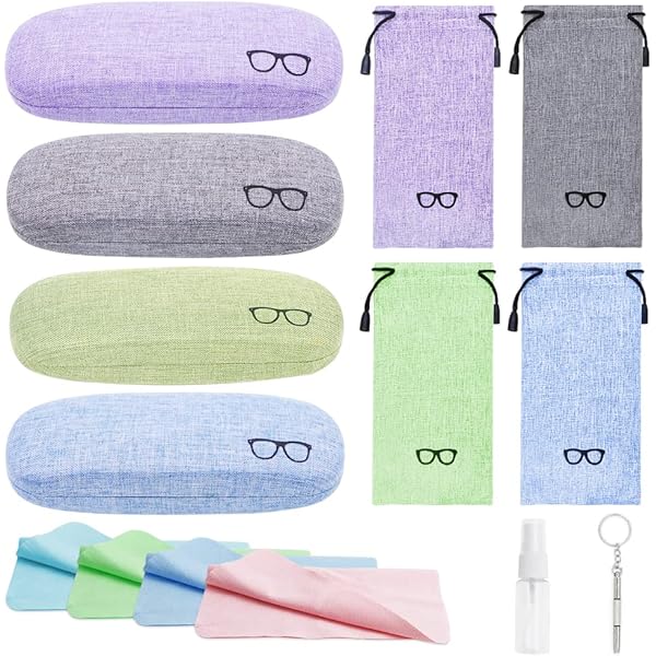 Custodia Rigida Per Occhiali In Lino Con Panno | Design Elegante E Protettivo | Multiple Colorazioni - Foto 7