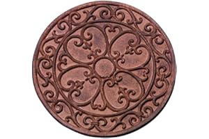 Esschert Design SS8 0.7 x 27.7 x 27.7 cm Cast Iron Classic Stepping Stone - Brown, Quantity: 1
