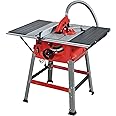 KROST Table Saw, 10-Inch 1800W Portable Table Saw, Cutting Speed Up to 5000RPM, 45° Bevel Cut, Aluminum Table, Benchtop Table Saw with Metal Stand, Sliding Miter Gauge, AC
