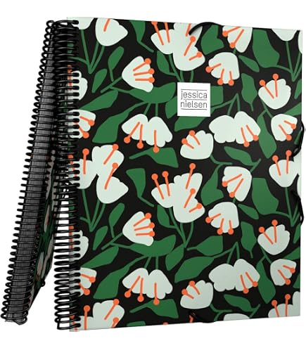 Grafoplás Maja Rönnbäck Classeur 30 Pochettes A4 Spring - À Spirale Avec Élastique Et Motif Floral