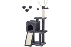 FEANDREA Árbol de Gatos, Torre de Juegos, Gatito, Gris Antracita PCT143G01