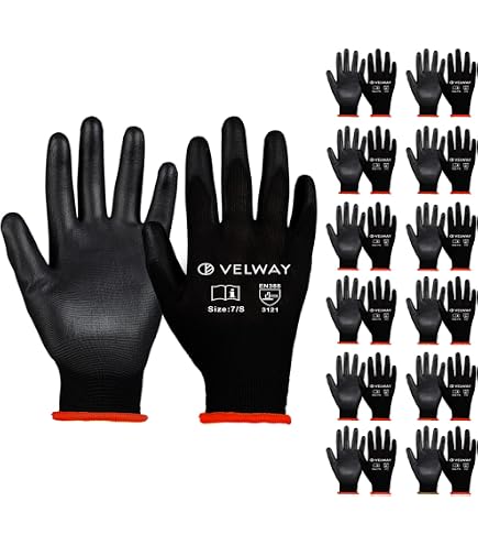 Högert Technik Guanti RODER In Lattice Rosso/Nero, Taglia 10 - Elevata Resistenza Abrasione, Ottima Presa, Per Montaggio E Manutenzione