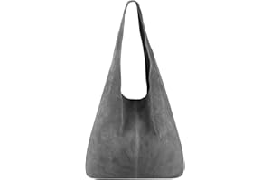 OBC ONLY-BEAUTIFUL-COUTURE OBC Made IN Italy Damen Leder Hand-Tasche METALLIC Shopper Schultertasche Hobo-Bag Henkeltasche Beuteltasche Silber