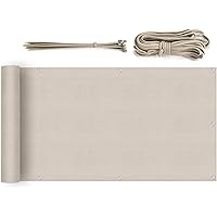 Sekey Balkon Sichtschutz Balkonabdeckung HDPE 220 g/m², Leicht Transparent Wind- und UV-Schutz Wetterfest, mit Ösen…