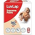 LuvLap Supreme Diaper Pants New Born (NB) 0 to 5kg, 30pcs, 360° skin care with 10 million breathable pores, Aloe Vera for superior Rash prevention, upto 12hr protection, 5 layer super light core