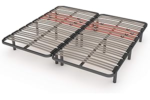 LA WEB DEL COLCHON Somier Multiláminas Regulador (*) 200 x 200 (2 ud. 100x200) x 5 cms. (14 Patas Incluidas)