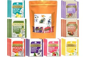 SKVDNTRADE8 Twinings Superblends,soulfulblends Assortment Fruit Herbal tea Selection Gift Set Total 24, 8 Delicious Flavours 3 Individually Wrapped Tea Bags of Each Flavour Twinings tea bags