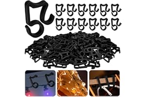 LIMITADA 150 Pcs Crochet de Gouttière Guirlande, Crochet pour Guirlande Lumineuse Noël, Crochet Guirlande Extérieur, Accroche Guirlande Gouttière, Clip Gouttiere Guirlande, pour Déco Maison, Noir