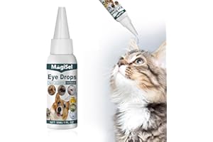 MagiSel Spezial Augentropfen für Hunde und Katzen 30 ml, Augentropfen für Hunde & Katzen mit kolloidalem Silber, Augentropfen Kolloidales Silber Hund, Augenpflege – Juckreiz, Reizung, Tränenflecken