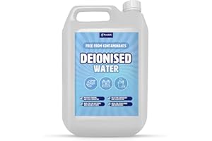 Pure Safe Deionised Water 5 Litre Mineral-Free Water for Car Batteries, Steam Irons, Cleaning & Laboratory Use, No Impurities, Multi-Purpose Distilled Water Alternative