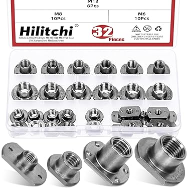 5/16"-18 Weld Nuts, Spot Tab Type, Offset Hole, No