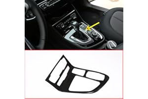 DIYUCAR Karbonfaser-Stil für 218i Gran Tourer F45 F46 2015–2017 ABS Chrom Mittelkonsole Gangschaltung Rahmen Verkleidung Autozubehör LHD
