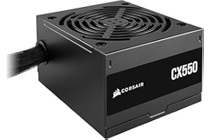 CORSAIR CX550 80 PLUS Bronze Non Modular Low-Noise ATX 550 Watt Power Supply - UK - Black